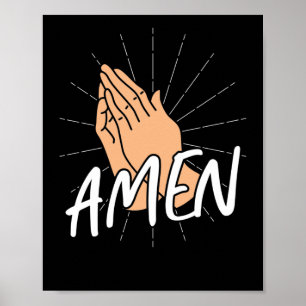 Bible Verse  Amen  God Poster