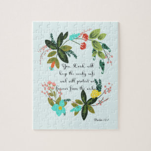 Bible Verse Art - Psalm 12:7 Jigsaw Puzzle