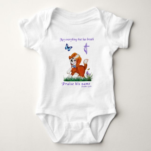 Bible verse baby bodysuit (Front)