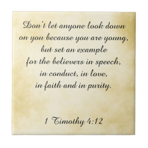Bible Verse Be an Example Ceramic Tile