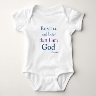 Bible Verse Be still and know Baby Bodysuit