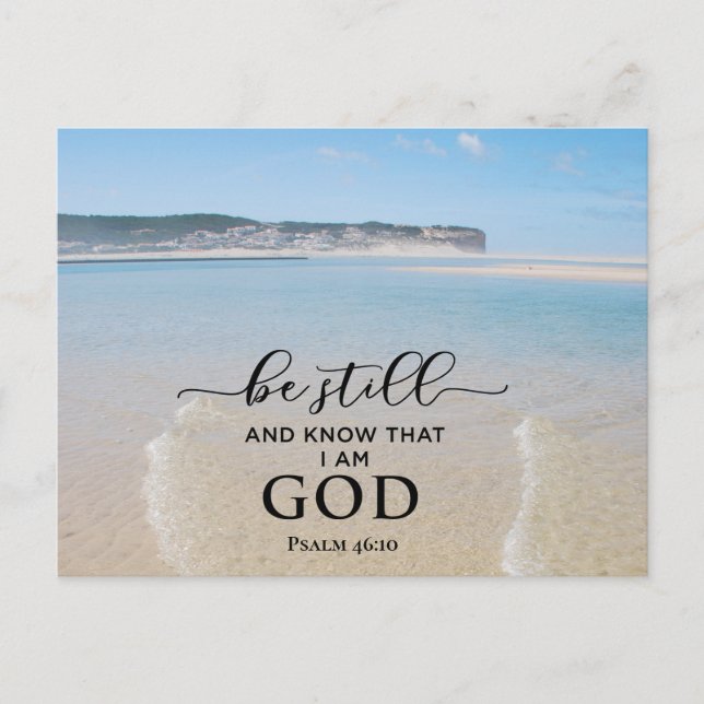 Bible Verse Be Still and Know I Am God Postcard (Front)