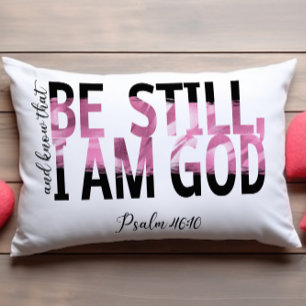 Bible verse Be still and know Lumbar Cushion
