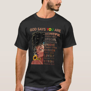 Bible Verse BLACK HISTORY MONTH Cool BLM Melanin C T-Shirt