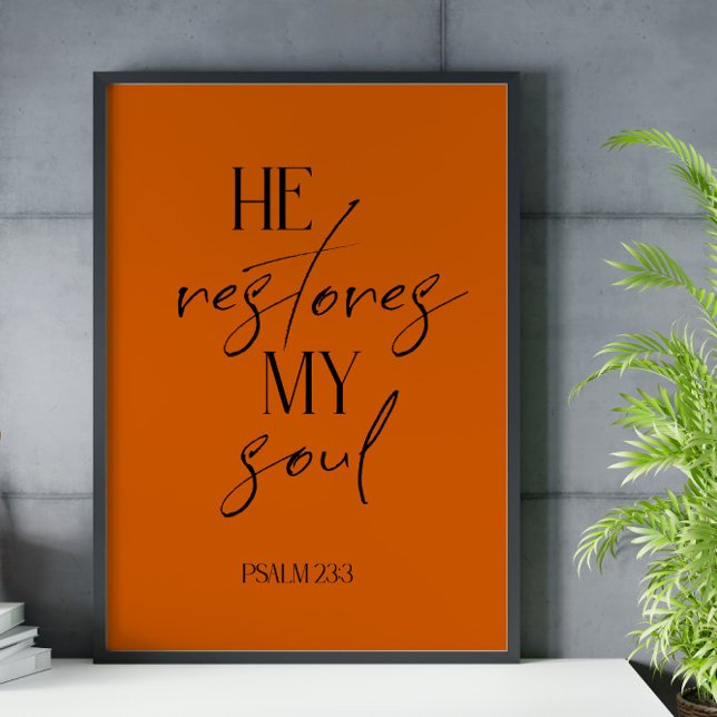 Bible Verse Burnt Orange Poster (Creator Uploaded)