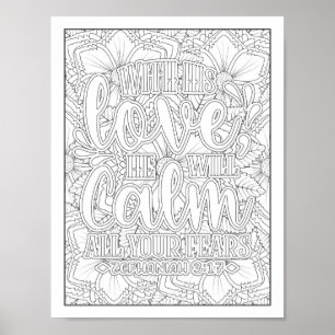 Bible Verse/Christian Adult Coloring Poster