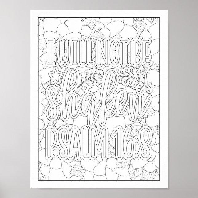 Bible Verse/Christian Adult Colouring Poster (Front)