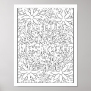Bible Verse/Christian Adult Colouring Poster