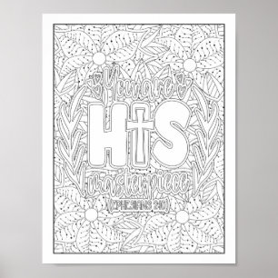 Bible Verse/Christian Adult Colouring Poster