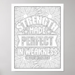 Bible Verse/Christian Adult Colouring Poster