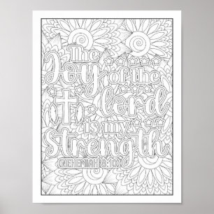 Bible Verse/Christian Adult Colouring Poster