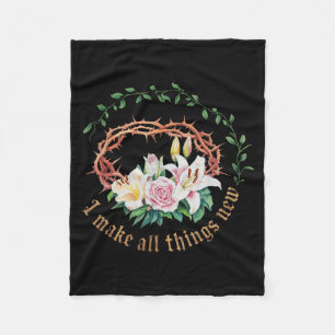 Bible Verse Christian Faith Christianity Church Je Fleece Blanket