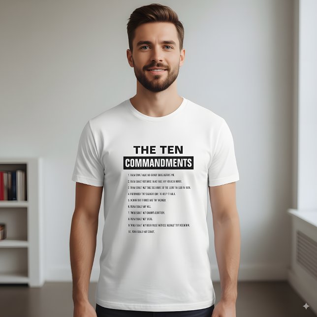 Bible Verse Christian Religious Ten Commandments T-Shirt (Creator Uploaded)