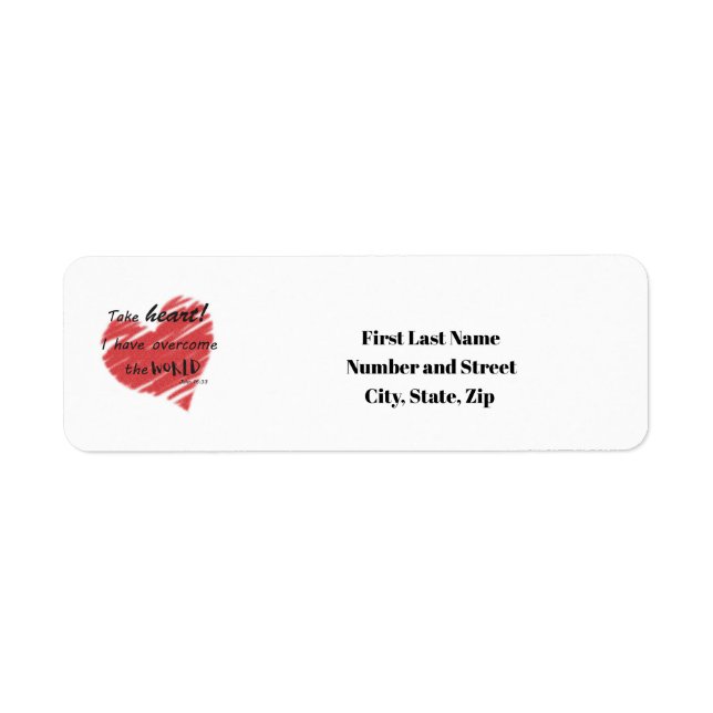 Bible Verse Christian Return Address Labels (Front)