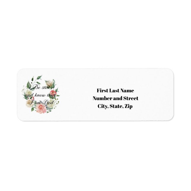 Bible Verse Christian Return Address Labels (Front)