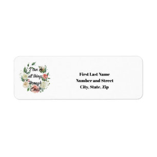 Bible Verse Christian Return Address Labels