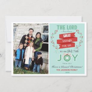 Bible Verse Christmas Photo Cards (Psalm 126:3)