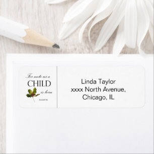 Bible Verse Christmas Return Address Label