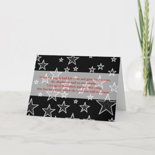 Bible Verse Christmas Stars Greeting Card | Zazzle.com.au