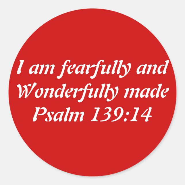Bible Verse Classic Round Sticker (Front)