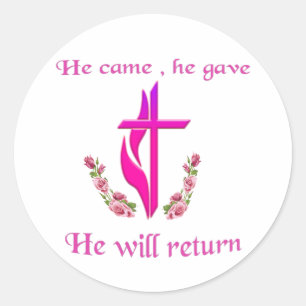 Bible verse classic round sticker