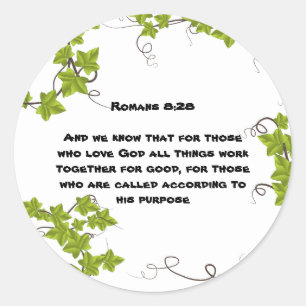 Bible Verse Classic Round Sticker