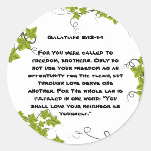 Bible Verse Classic Round Sticker