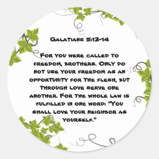 Bible Verse Classic Round Sticker