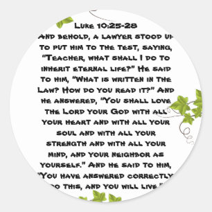 Bible Verse Classic Round Sticker