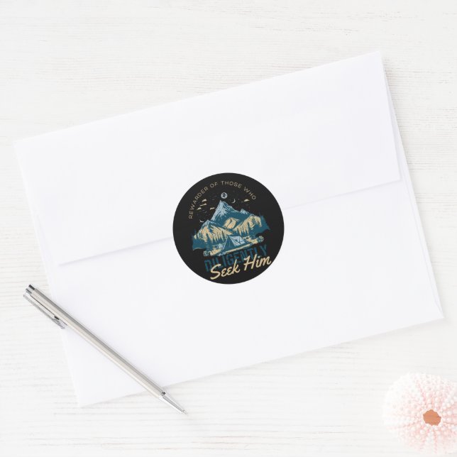 Bible Verse Classic Round Stickers (Envelope)