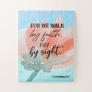 Bible verse Corinthians Floral scripture  Jigsaw Puzzle