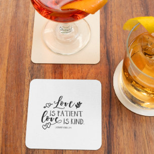 Bible verse Corinthians scripture Hard Plastic Coaster