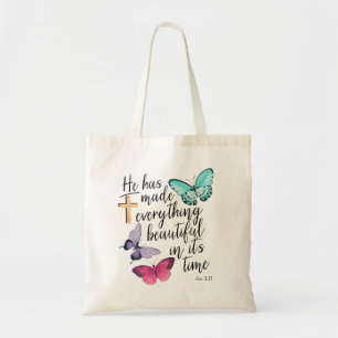 Bible Verse Cross Ecclesiastes Ecc Scripture Tote Bag