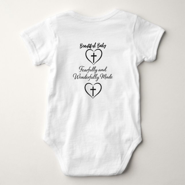 Bible Verse Custom Baby Bodysuit  (Back)
