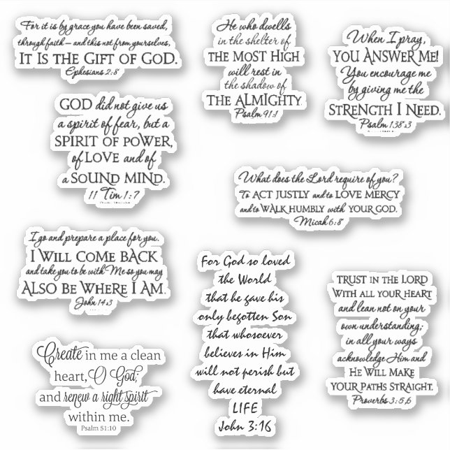 Bible verse cutouts (Front)