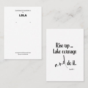 Bible Verse Earring Display Business Card