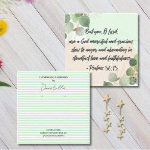 Bible Verse Earring Display Business Card