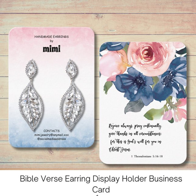Bible Verse Earring Display  Business Card (Creator Uploaded)