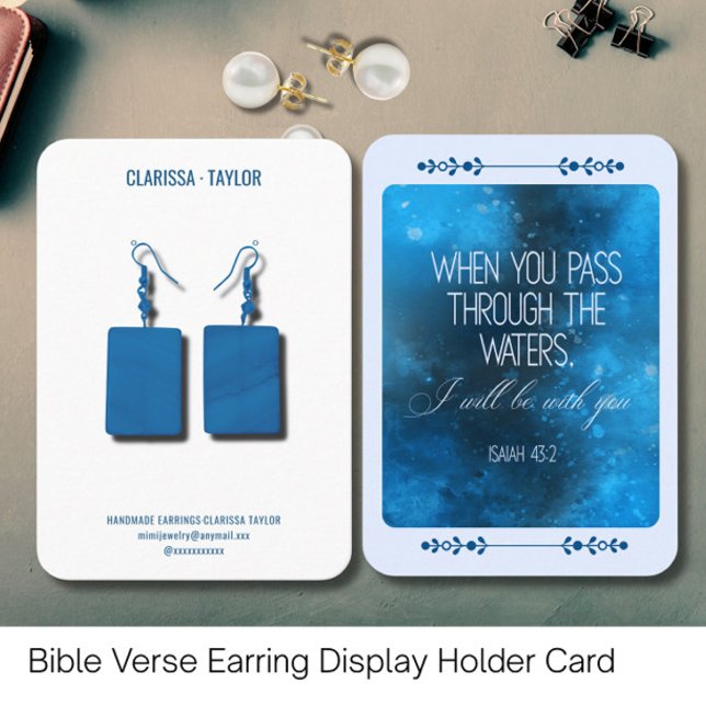Bible Verse Earring Display Holder Card (Creator Uploaded)