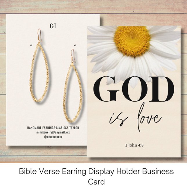 Bible Verse Earring Display Holder Card (Creator Uploaded)