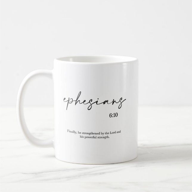 Bible Verse Elegant  Coffee Mug (Left)
