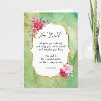 BIble Verse Encouragement Roses Sympathy Card