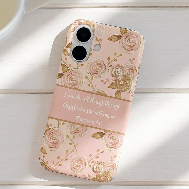 Bible Verse Floral Case-Mate iPhone Case (Creator Uploaded)