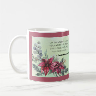 Bible verse floral  coffee mug