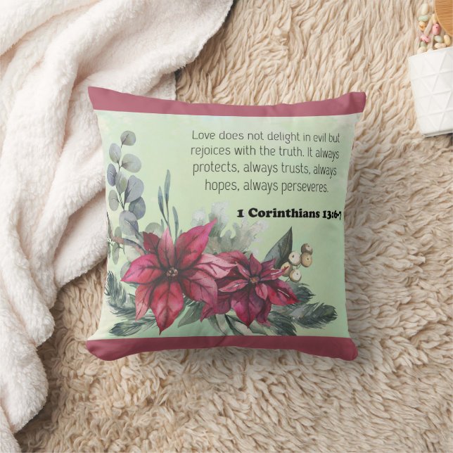 Bible verse floral cushion (Blanket)
