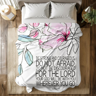 Bible verse floral Fleece Blanket