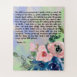 Bible verse floral jigsaw puzzle<br><div class="desc">Enjoy the peaceful combination of nature, scripture, and creativity with our Bible Verse Floral Jigsaw Puzzle. Featuring a beautiful floral design paired with an inspiring Bible verse, this puzzle offers a fun and meditative way to reflect on God's word while engaging your mind. Whether you're gifting it to someone special...</div>