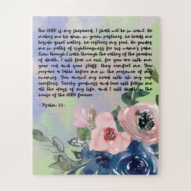 Bible verse floral  jigsaw puzzle (Vertical)