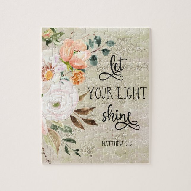 Bible verse floral  jigsaw puzzle (Vertical)