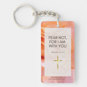Bible Verse Floral Key Chain